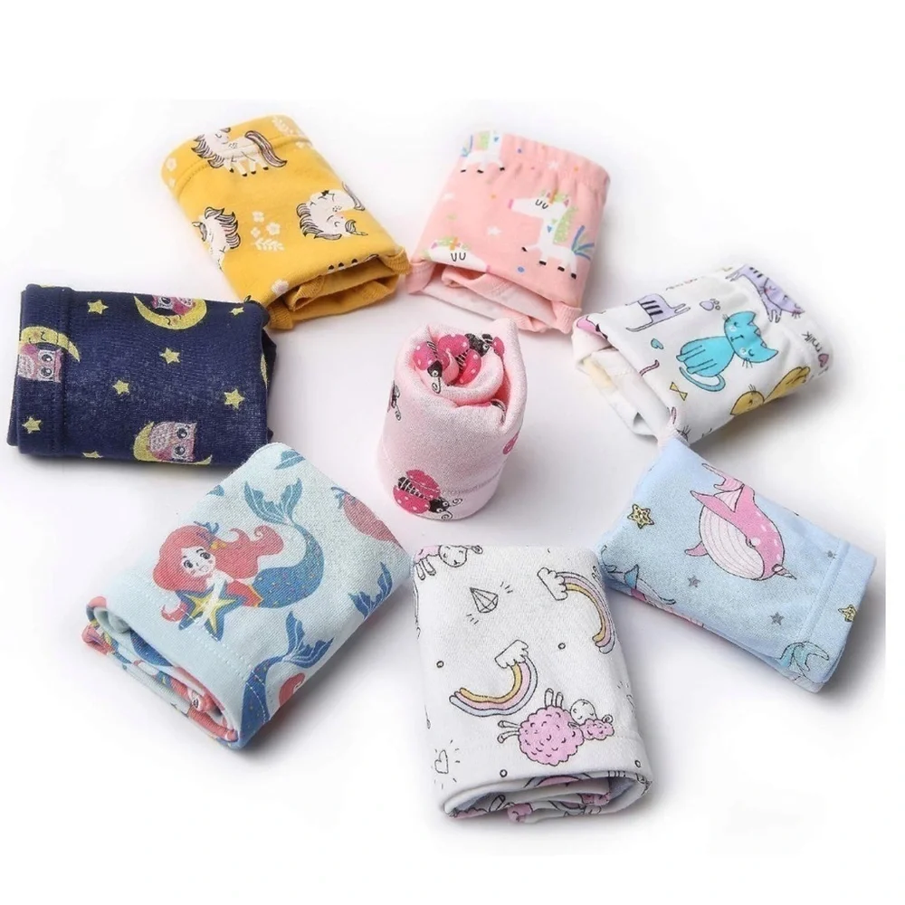 Girls Cotton Brief Breathable Toddler Panties Kids Assorted Underwear